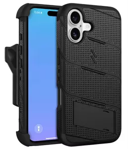 iPhone 17 Zizo Military Grade Bolt Case, Kick Stand, Belt Clip & Screen Protector (Black)