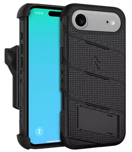 iPhone AIR Zizo Military Grade Bolt Case, Kick Stand, Belt Clip & Screen Protector (Black)