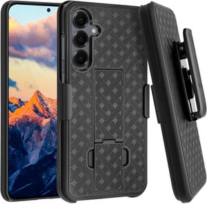 Premium Galaxy S25 FITTED COMBO CASE Holster & Protective Shell w/Kickstand & Belt Clip